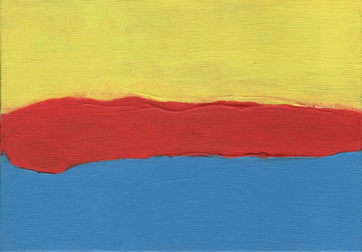 NoteworthyCraft's tweet photo. Artist with Autism, Abstract Art Painting, Red Yellow Blue, 7 x 5 Inches, Small Art, Gifts https://t.co/pRCXwOFz5y #Etsy #RoseRefour #AutisticArtist https://t.co/6nWHPdRMy5
