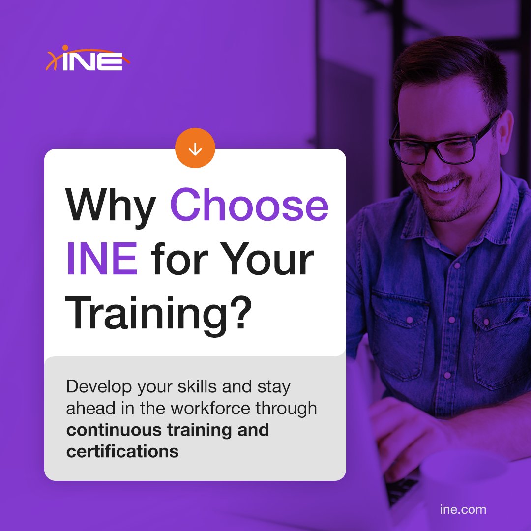 ine's tweet photo. There are many solutions for #networking engineers to learn - #Juniper, #Cisco, #PaloAlto to name a few. #Training & #certifications, like the #JNCIP-ENT, #CCIE, or #PCNSE, can help you show mastery in the program.
Check out INE's learning paths for prep! https://t.co/z7BCYbqbKy https://t.co/Lmk7VMPlOA