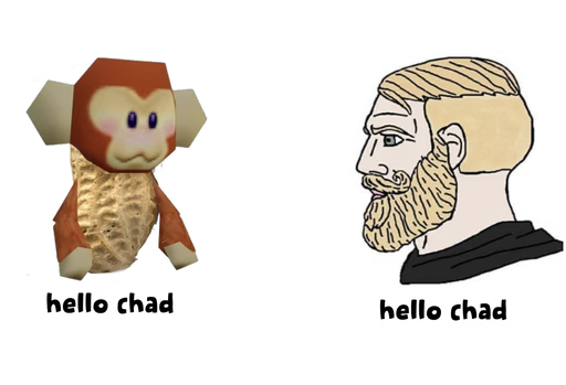 mikionsol's tweet photo. chad meets chad.

$MIKI https://t.co/gjBSt76aBi