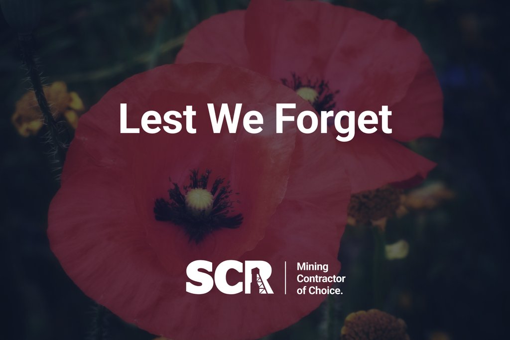 Lest we forget. Honouring the sacrifices of our veterans on Remembrance Day. Thank you for your service. From SCR Mining and Tunnelling. 🌺 🇨🇦 #RemembranceDay #LestWeForget