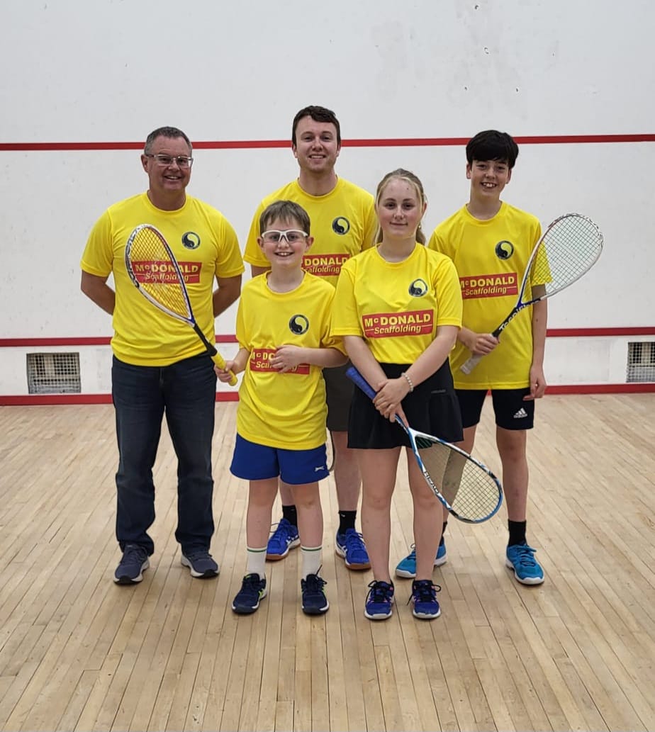 This season we have 8 teams playing across 3 divisions in the <a href="/HISA_Squash/">Highlands & Islands Squash Association</a> leagues. Teams are sponsored by local businesses which is much appreciated!

Pictured are "McDonald Scaffolding" playing in Division 2 - big thanks to team sponsor McDonald Scaffolding for your support!