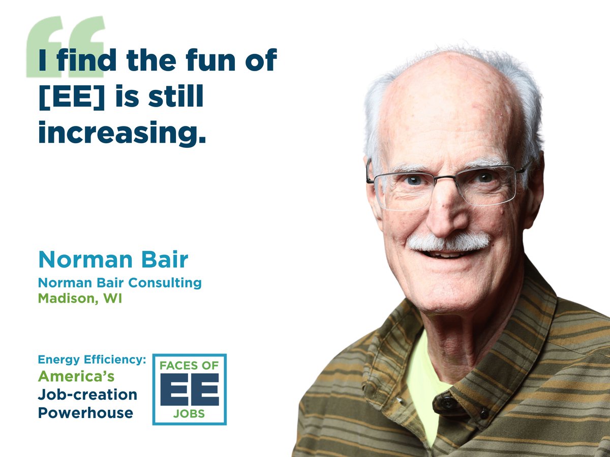 FacesOfEE's tweet photo. Norman Bair has been in energy efficiency for over 45 years, including volunteer services. He is passionate about addressing the climate change crisis and creating healthy, safe homes. 

Today we honor all he has done for the energy efficiency industry. #FacesofEE #VeteransDay https://t.co/fz9hlm0KF2
