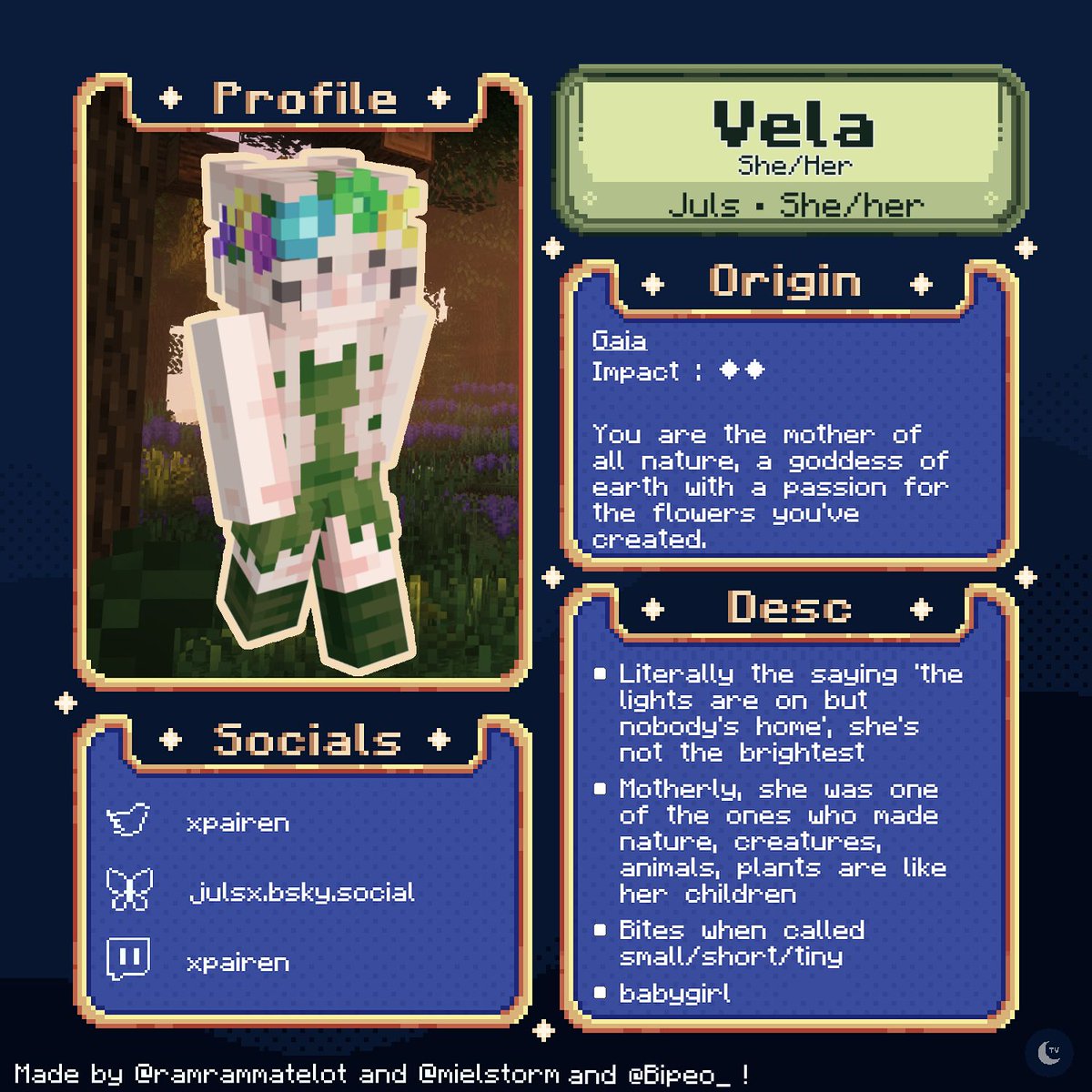 Vela - Gaia
↳ <a href="/xpairen/">pairen 🌸</a>