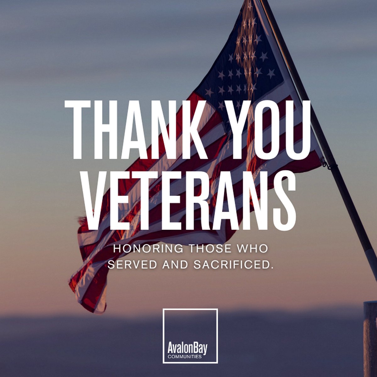 This #VeteransDay, AvalonBay pauses to honor all our veteran associates and their family members. We express our sincere gratitude and respect for their service, as well as for their contributions and skills that strengthen AVB's inclusive culture.