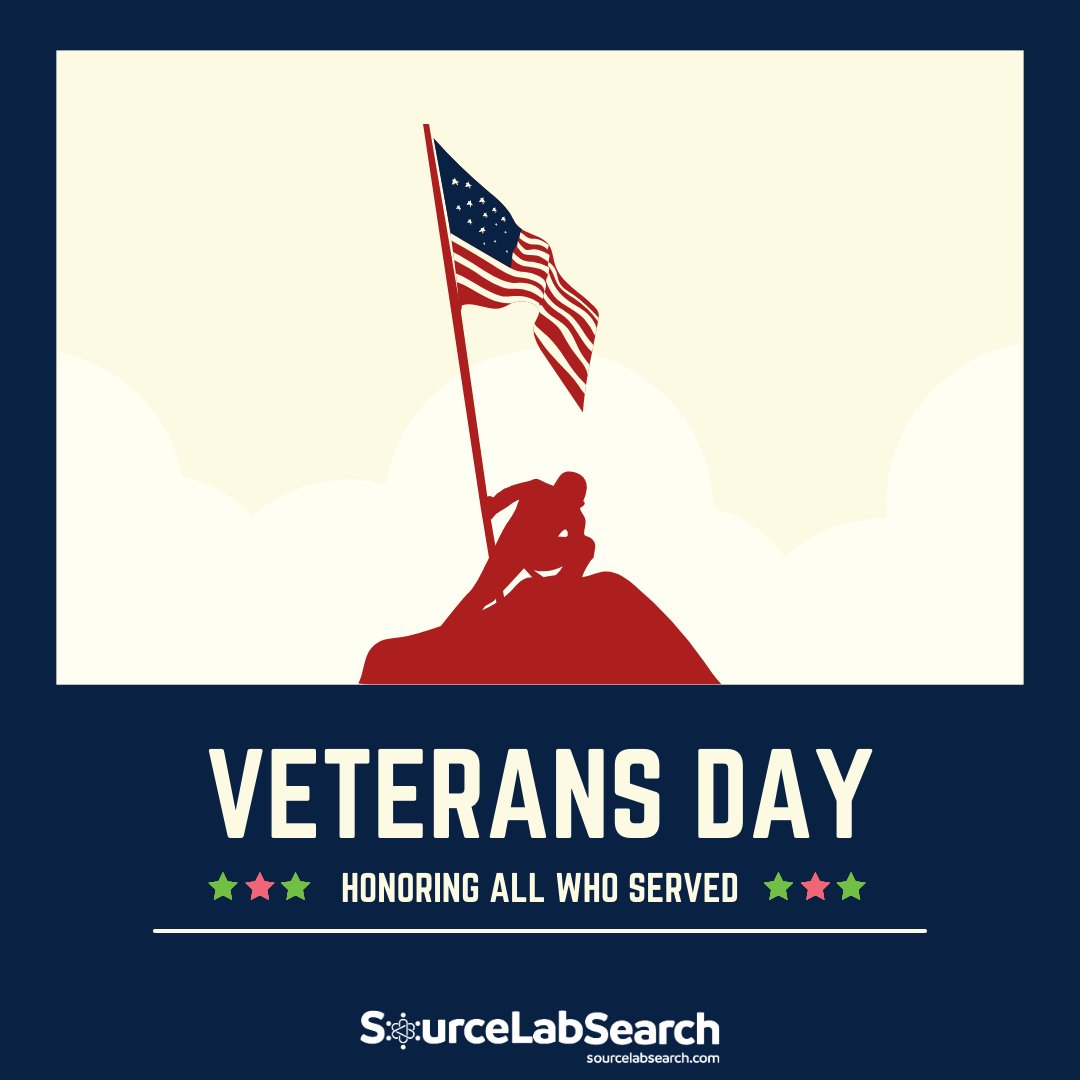 Today, we honor and thank all the brave men and women who have served our country. Your dedication and sacrifice inspire us all. 

Happy Veterans Day from the SourceLab Search team.