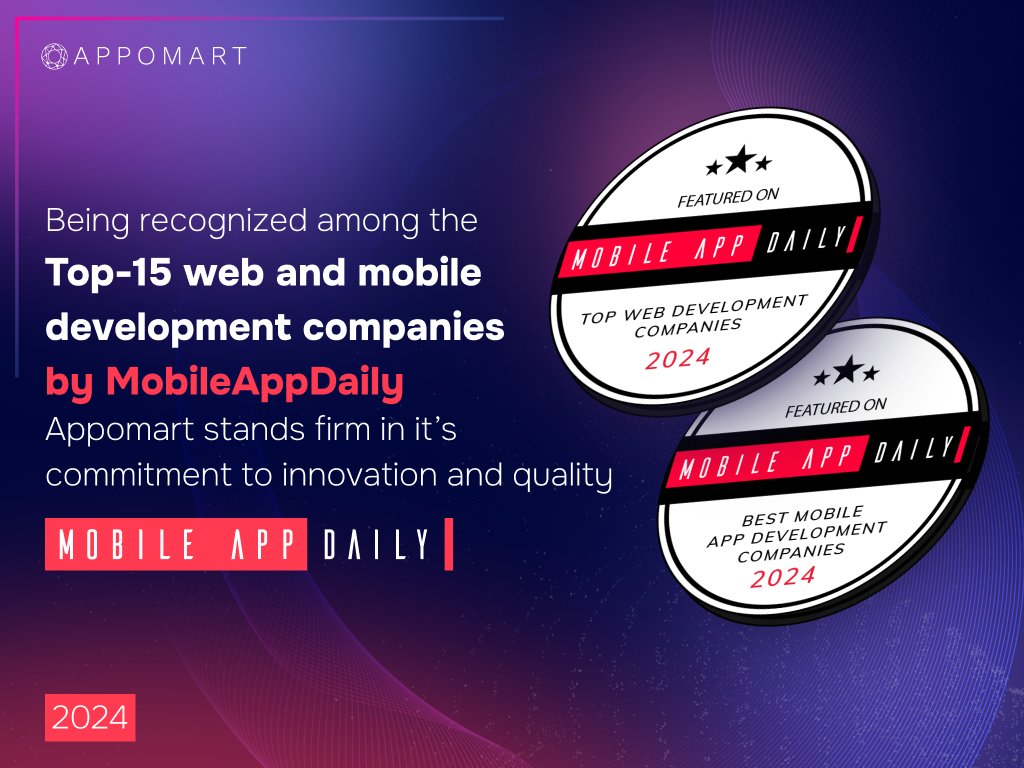 Appomart is now in MobileAppDaily’s Top 15 Web and Mobile App Developers! 🚀 We’re excited to continue delivering powerful digital solutions across industries. Check out our portfolio! 🌐 appomart.com/articles/mobil… #Appomart #TopDevelopers #Innovation #AppDevelopment
