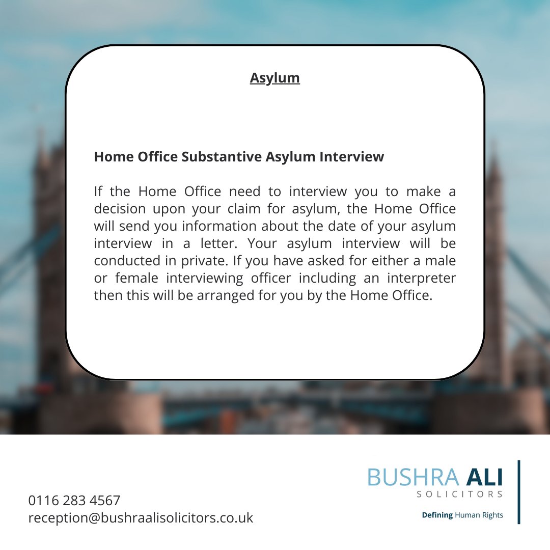 BushraSolicitor's tweet photo. Asylum

You can contact us for support in your asylum matter at reception@bushraalisolicitors.co.ukor 0116 283 4567.

#immigration #ukimmigration #asylum #persecution #humanitarianprotection #visa #visaapplication #remaininuk #leavetoremain https://t.co/sPIGaYjMOv