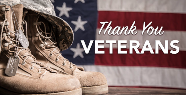 Thank you Veterans for your service.
