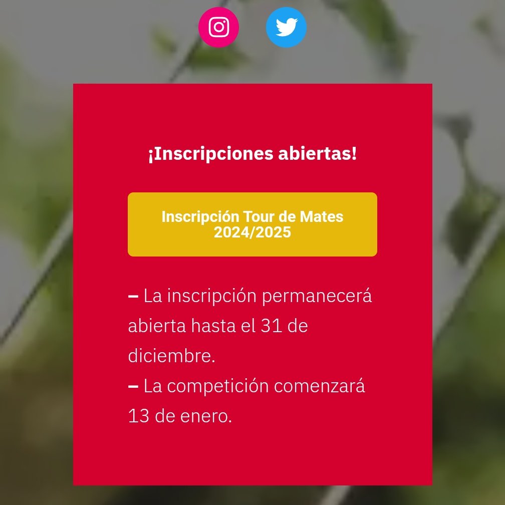 ⚠️⚠️⚠️¡¡¡INSCRIPCIONES ABIERTAS!!!⚠️⚠️⚠️

Desde hoy y hasta el 31 de diciembre estarán abiertas las inscripciones para participar en la 5ª edición de la gran carrera del cálculo mental:

🏁🏁 EL TOUR DE MATES 2025. 🏁🏁

Inscríbete en el enlace
docs.google.com/forms/d/e/1FAI…