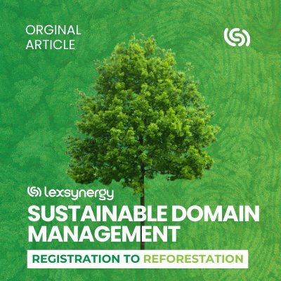 lexsynergy's tweet image. We are thrilled to unveil the expansion of our #OneDomainOneTree initiative, the first of its kind in the domain industry 🌍

From now on, for every domain registered with us, we will plant a tree through our partnership with @RIPPLEAfrica 🌲

Learn More: lexsynergy.com/blog/sustainab…