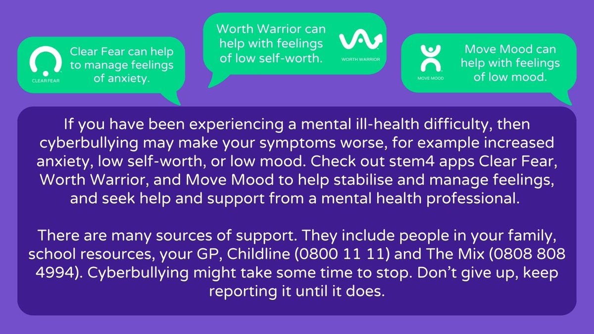 stem4 (@stem4org) on Twitter photo Tips for dealing with #cyberbullying, to mark <a href="/ABAonline/">Anti-Bullying Alliance #AntiBullyingWeek</a>'s #AntiBullyingWeek2024
Bullying in any form is wrong. Here’s how to protect yourself from cyberbullying ⭐️ Tips for dealing with #cyberbullying, to mark <a href="/ABAonline/">Anti-Bullying Alliance #AntiBullyingWeek</a>'s #AntiBullyingWeek2024
Bullying in any form is wrong. Here’s how to protect yourself from cyberbullying ⭐️