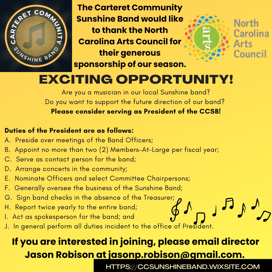 The CCSB thanks Jerry Albright for his years of service as president. He’s loved and supported our group for many years, but can no longer do so, &amp; we need your help! Please consider serving as the next president of the CCSB! ❓’s—email Jason Robison (jasonp.robison@gmail.com).