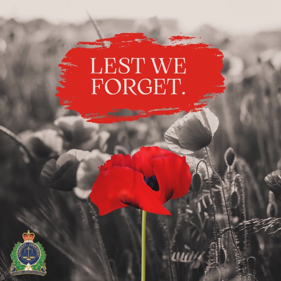 Today, the Strathroy-Caradoc Police Service remembers the brave men and women who have served and sacrificed for Canada.

We will never forget.