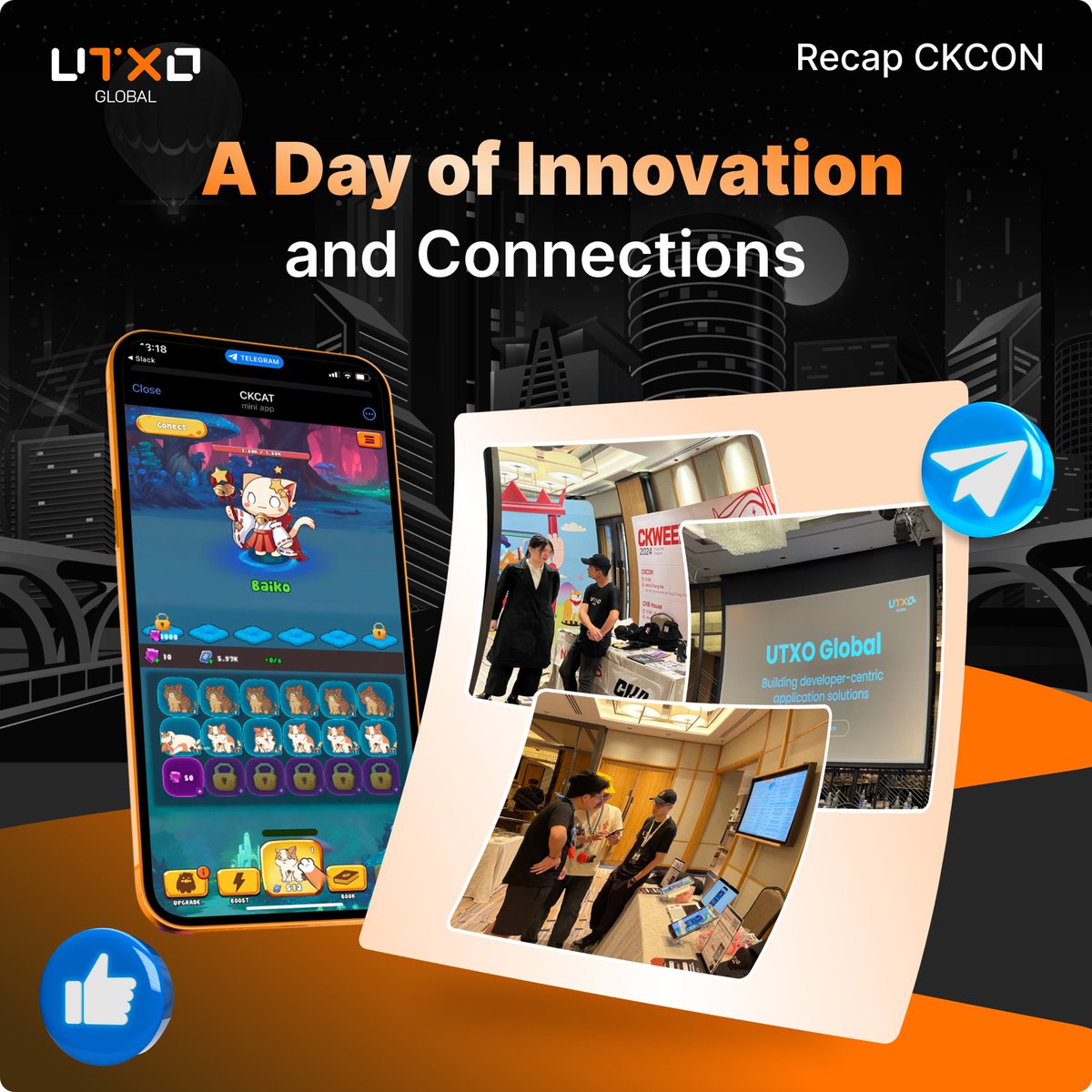 UTXOGlobal's tweet photo. A thread 👇🧵
📝 UTXO Global Makes Waves at #CKCON 2024! 🔥🚀
We set up a vibrant booth where users got hands-on with our innovative products and experienced the vast potential of the #CKB ecosystem firsthand. ⚡️
The feedback we received was invaluable, and we forged strong connections with users who share our passion for #CKB. 🙏
👀 Let's have a closer look at some of the amazing people we met and the exciting discussions we had:
#CKCat #UTXOGlobal #CKCON #CKWEEK #CKB #CKBHouse #UTXO #TelegramMiniApp #UTXOSwap
@CKBEcoFund
#Devcon #devconbangkok