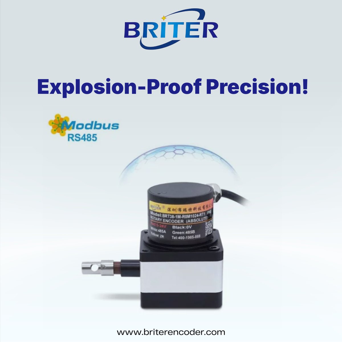 briterencoderr's tweet image. 🔒 Enhance safety &amp;amp; precision with our Explosionproof Draw Wire Encoder!
5 million fatigue cycles, RS485 Modbus RTU, durable ceramic outlet &amp;amp; power-off memory .

Shop Now: briterencoder.com/.../explosionp…

#ExplosionproofSensor #IndustrialSafety #IndustrialSafety #RS485ModbusRTU