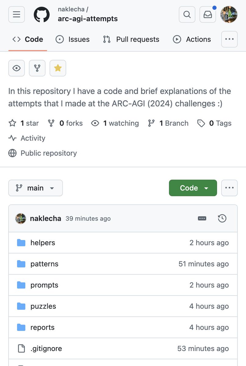 today, i'm dropping a repository (brief explanations + code) with all my attempts at beating the arc-agi benchmark. i had a bunch of ideas, these are the ones that worked the best. hopefully y'all find them helpful :)

github link: github.com/naklecha/arc-a…