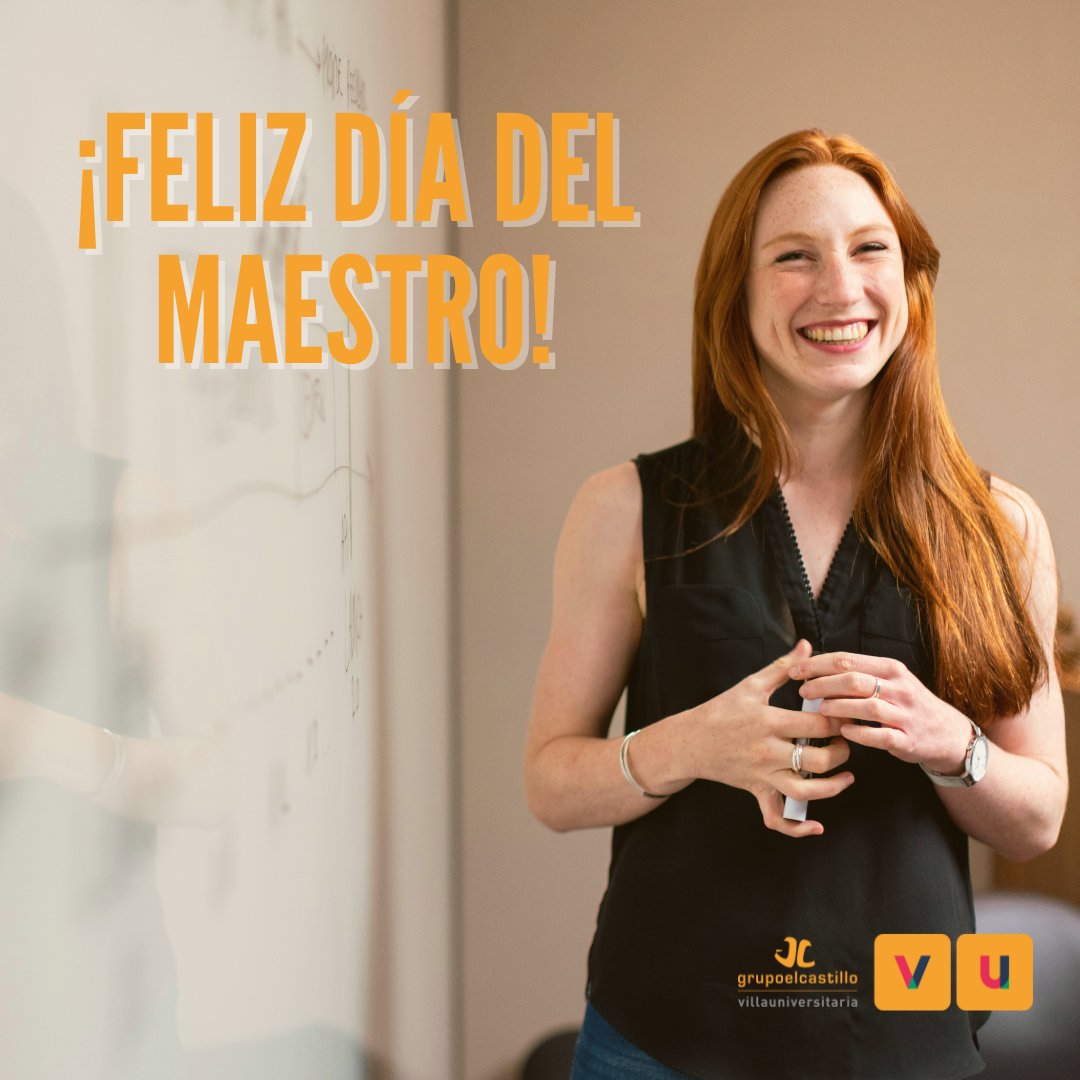 🎉 ¡Feliz Día del Maestro! 🎉
Hoy felicitamos a nuestros estudiantes de Magisterio, quienes pronto serán los guías y referentes de las próximas generaciones. 👩‍🏫👨‍🏫 En la Villa Universitaria estamos orgullosos de acompañaros en vuestro camino. 🌟 
#DíaDelMaestro #VivelaVilla