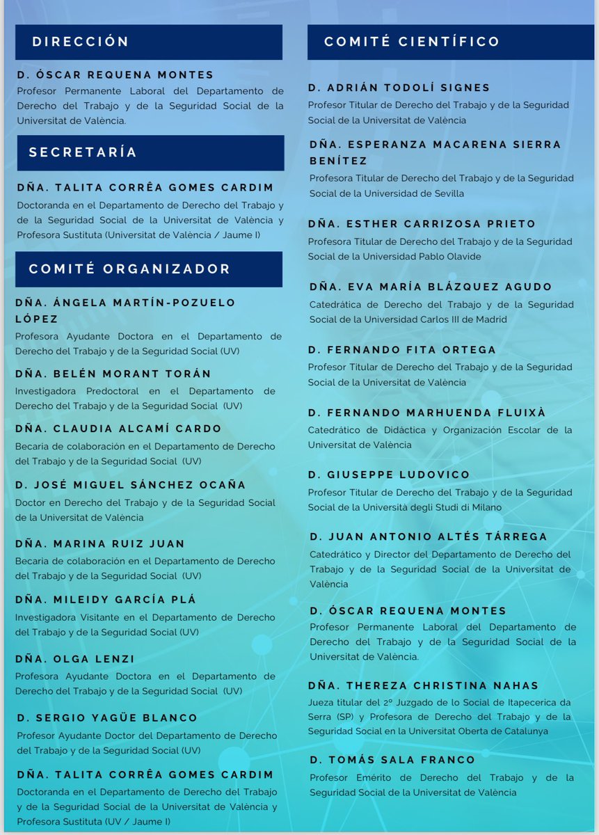 🔊🔊 Os recordamos que el jueves tenemos el III Congreso sobre Formación Permanente y Nuevas Tecnologías, dirigido por el prof. <a href="/osremon/">Oscar Requena</a> 

Debido a las restricciones de movilidad existentes se realizará de forma híbrida por Zoom, el enlace les llegará a las personas inscritas