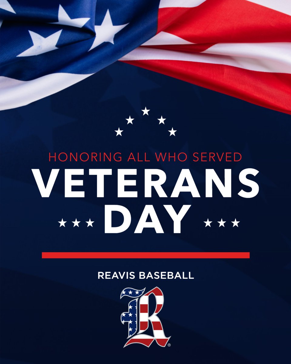 Today on Veterans Day and every day, thank you to those who have served and continue to serve our country!
Happy Veterans Day on behalf of Reavis Baseball!