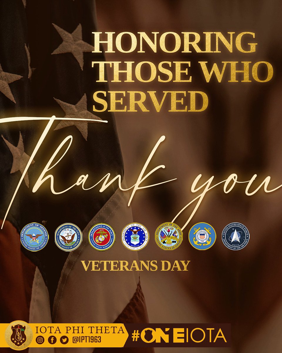 IPT1963's tweet photo. T H A N K   Y O U

#veteransday #IotaPhiTheta #ipt1963 https://t.co/0ADdTBnsCh