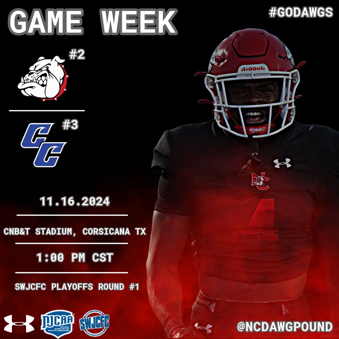 1-0 Mentality. This Saturday the DAWGS take on the Cisco Wranglers in a #2 vs #3 matchup in the SWJCFC playoffs‼️ #GoDawgs #Together🐶 🐾  #RepNC