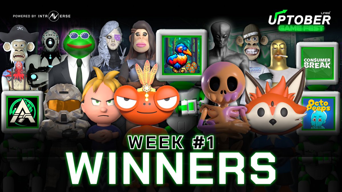 Intraverse (@intraverse_game) on Twitter photo ๐ย GM GM and congrats to the TOP 17 projects which scored +5K pts accessing the Week3 of #UptoberGameFest!
<a href="/CigalePixel/">Cigale Pixel</a> <a href="/GalaxyGamersNFT/">Galaxy Gamers ๐ช๐ฝ</a> <a href="/BaeApes/">Bae Apes</a> <a href="/cryptsocialclub/">๐ Crypt Social Club ๐</a> <a href="/FeatherFrogs/">Fแดแดแดสแดส Fสแดษขs</a> <a href="/FoxyLinea/">Foxy ๐ฆ</a> <a href="/Novopangeaio/">Novopangea</a> <a href="/CROAK_on_linea/">CROAK by Efrogs</a> <a href="/ConsumerBreak/">ConsumerBreak on Twitch๐บ๐NFTOPIA Expo: Aug 16-17</a> <a href="/Dope_Ape_NFT/">Dope Ape Club DAO</a> <a href="/MetaverseArmy/">Soldiers Of The Metaverse ๐ซ DiamondPass MINT!!</a> <a href="/PirateApe_Crew/">PirateApes</a> ๐ย GM GM and congrats to the TOP 17 projects which scored +5K pts accessing the Week3 of #UptoberGameFest!
<a href="/CigalePixel/">Cigale Pixel</a> <a href="/GalaxyGamersNFT/">Galaxy Gamers ๐ช๐ฝ</a> <a href="/BaeApes/">Bae Apes</a> <a href="/cryptsocialclub/">๐ Crypt Social Club ๐</a> <a href="/FeatherFrogs/">Fแดแดแดสแดส Fสแดษขs</a> <a href="/FoxyLinea/">Foxy ๐ฆ</a> <a href="/Novopangeaio/">Novopangea</a> <a href="/CROAK_on_linea/">CROAK by Efrogs</a> <a href="/ConsumerBreak/">ConsumerBreak on Twitch๐บ๐NFTOPIA Expo: Aug 16-17</a> <a href="/Dope_Ape_NFT/">Dope Ape Club DAO</a> <a href="/MetaverseArmy/">Soldiers Of The Metaverse ๐ซ DiamondPass MINT!!</a> <a href="/PirateApe_Crew/">PirateApes</a>