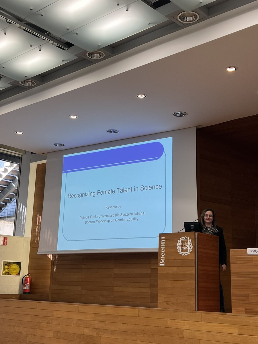 AXA Research Lab on Gender Equality (@axagenderlab) on Twitter photo 👏Thanks Patricia Funk (<a href="/USI_IDEP/">USI Lugano - Department of Economics</a>) for a very insightful keynote speech on gender biases in science.
📍Research recognition for female scientists has improved over time, and institutions to promote female talent play a key role in doing so 👏Thanks Patricia Funk (<a href="/USI_IDEP/">USI Lugano - Department of Economics</a>) for a very insightful keynote speech on gender biases in science.
📍Research recognition for female scientists has improved over time, and institutions to promote female talent play a key role in doing so
