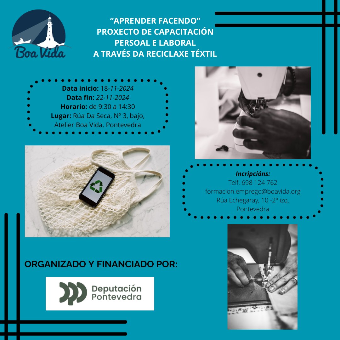 Nova Edición da Formación Textil para a capacitación persoal e laboral. Anótate.