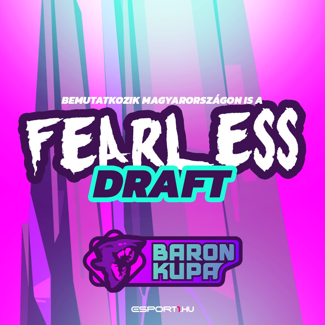 Elsőként Magyarországon Fearless draft! Még pörgősebb összecsapások, hatalmas taktikázások és rengeteg meglepetés hősválasztás vár rátok! Erről nem érdemes lemaradni! 😉

Regisztráció:
-> 1. selejtező: bit.ly/baronkupaselej…
-> 2. selejtező: bit.ly/baronkupaselej…