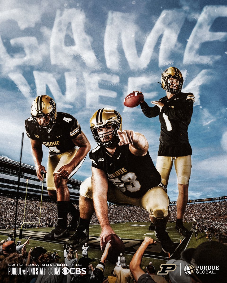 BoilerFootball's tweet photo. Game week.

#BoilerUp | @purdueglobal https://t.co/rzSUB6p0Tn