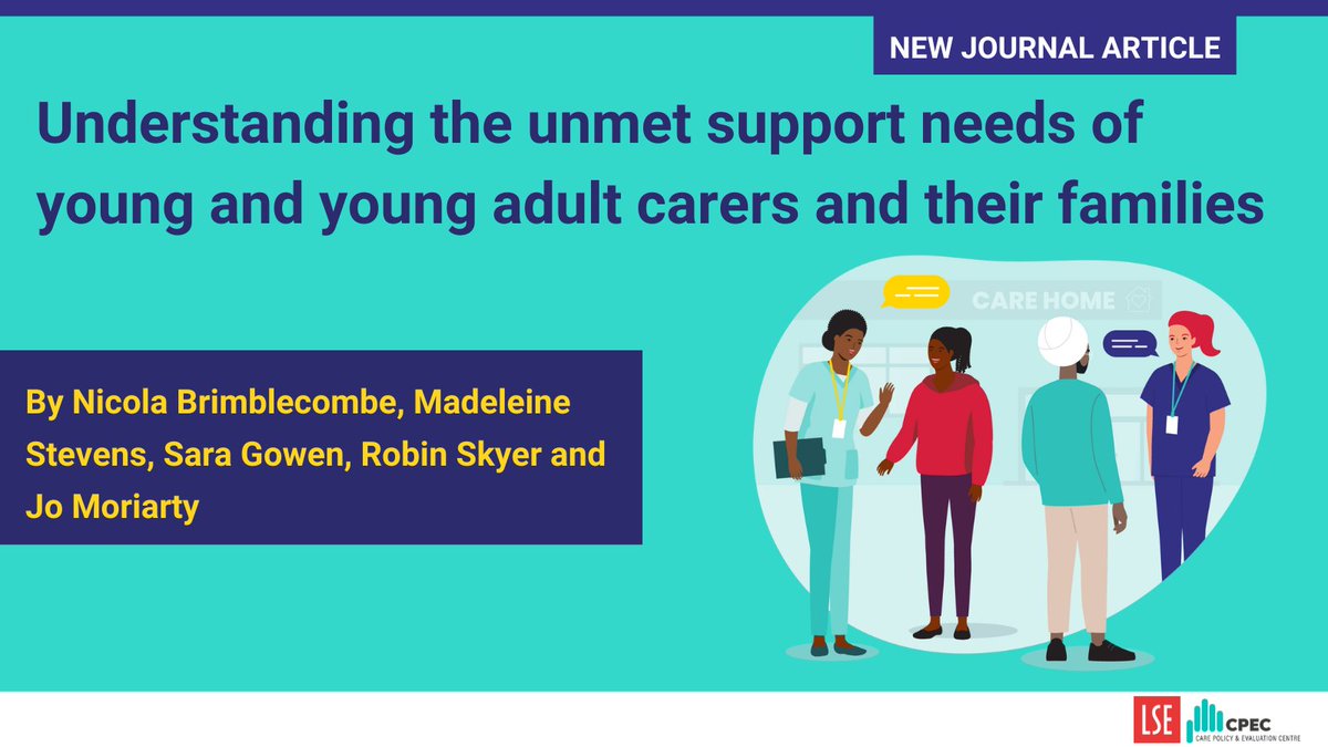 Care Policy and Evaluation Centre (@cpec_lse) on Twitter photo NEW JOURNAL ARTICLE: Understanding unmet support needs of young carers and their families 👩👩👧👧
In this <a href="/PLOSONE/">PLOS One</a> article,<a href="/Nicbrimblecombe/">Nicola Brimblecombe</a>, <a href="/MadiSteves/">Madeleine Stevens</a>, Sara Gowen, @RobinSkyer and <a href="/Aspirantdiva/">Jo Moriarty</a> explore support for young people providing care💡
READ NOW: 👉journals.plos.org/plosone/articl… NEW JOURNAL ARTICLE: Understanding unmet support needs of young carers and their families 👩👩👧👧
In this <a href="/PLOSONE/">PLOS One</a> article,<a href="/Nicbrimblecombe/">Nicola Brimblecombe</a>, <a href="/MadiSteves/">Madeleine Stevens</a>, Sara Gowen, @RobinSkyer and <a href="/Aspirantdiva/">Jo Moriarty</a> explore support for young people providing care💡
READ NOW: 👉journals.plos.org/plosone/articl…