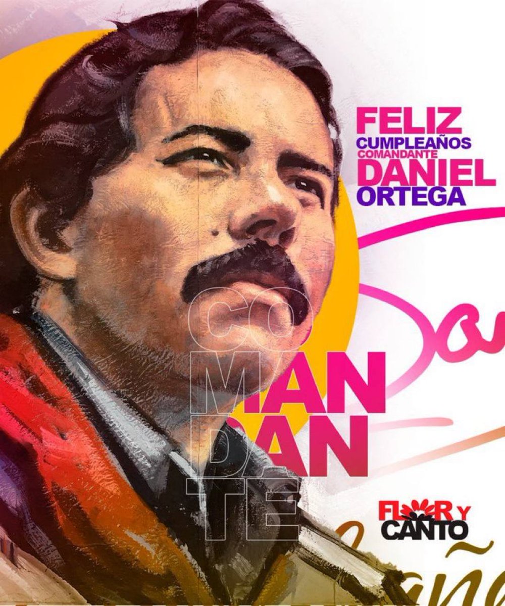 Celebramos la vida de este gran líder,el cual con su dirección ha forjado una #Nicaragua llena de esperanzas,trabajando en la restitución de derechos y guiando a este pueblo por caminos de victorias y prosperidad 🖤❤️✌️

#DanielTiemposDeVictorias
#UnidosEnVictorias 
<a href="/FloryCantoX/">Flor y Canto 🇳🇮</a>