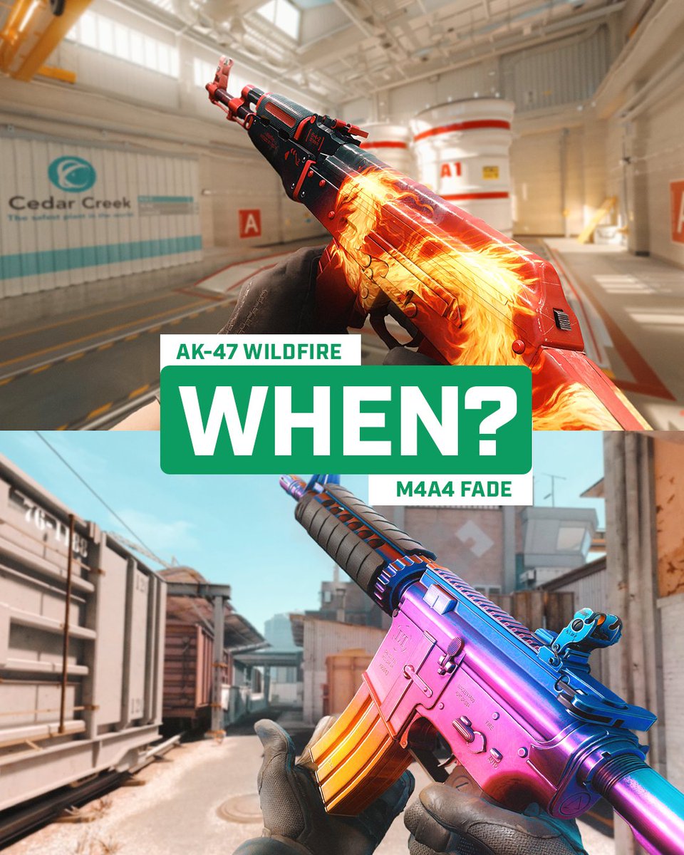 BitSkinsCom's tweet image. When are we getting these skins, Mr.@CounterStrike?👀

Credits: @PizzzaBot