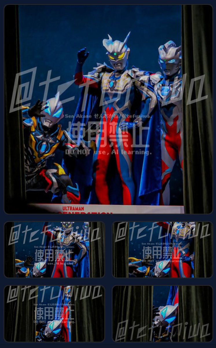 tefuniwa's tweet photo. #博品館 2024/11/3
NEW GENERATION THE LIVE スターズ編　ウルトラマンゼロ〜はじまりの物語〜
ステージ撮影会

ウルトラマンジード ギャラクシーライジング
ウルトラマンゼロ(ウルトラゼロマント)
ウルトラマンゼット アルファエッジ
#tefuniwa_photo
https://t.co/0A2FKotsGI
（個別はくるっぷに） https://t.co/hYcLUjb4Z6