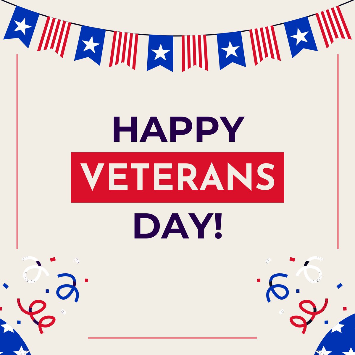 On this Veterans Day, we want to take a moment to honor and thank all those who have served our country. 

Your bravery and dedication have given us the security and safety to pursue our passions.

We are forever grateful for your sacrifices. Thank you for your service! ❤️