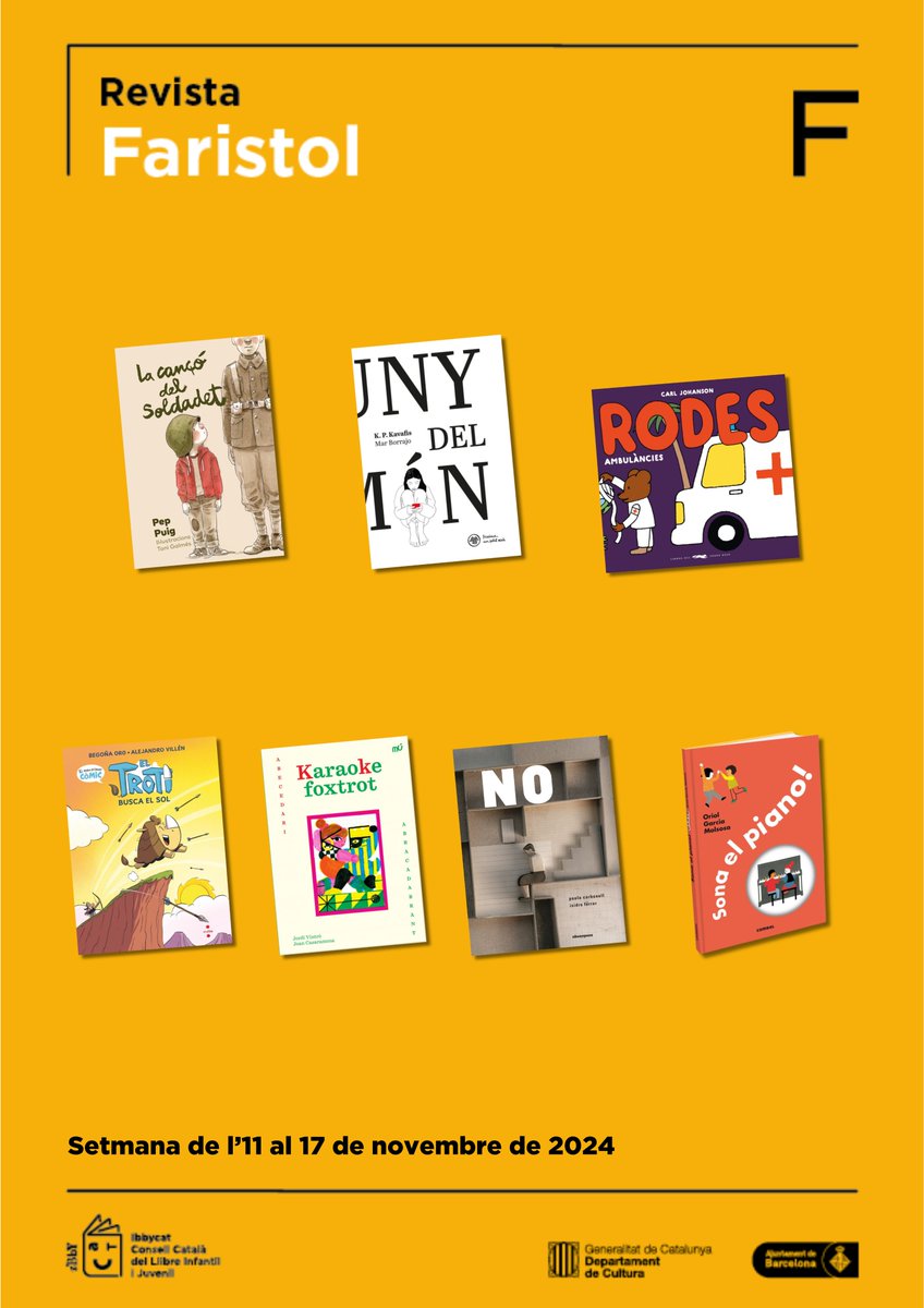 Ja podeu consultar les crítiques d'aquesta setmana, que avui ens ofereixen obres que van des de l'horror de la guerra fins a l'exquisidesa de la poesia. També un còmic i dues noves col·leccions per als més petits.

Seguiu el fil! 🧵👇