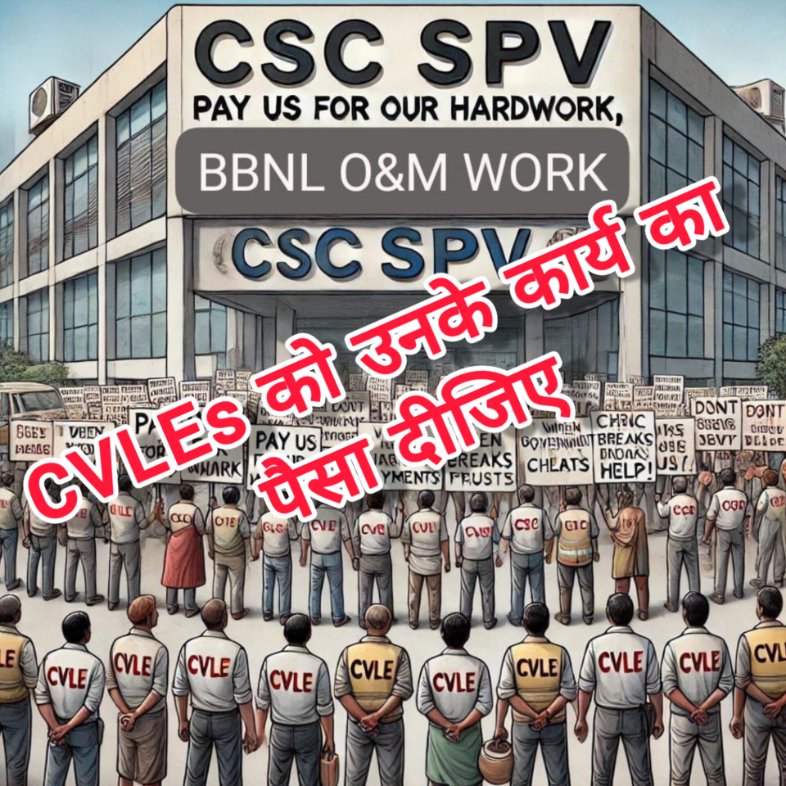 raichuratanuja's tweet photo. @PMOIndia @narendramodi 
@rsprasad @ceo_csc 
1800 CVLE हैं। सब के मिनिमम 10 लाख से 50 लाख तक CSC/BBNL ने रोक रखा है। बहुत बड़ा करप्शन है । किसी को क्यों नहीं दिख रहा है। किसी दिन कुछ बड़ा न हो जाए। https://t.co/PrIBw7DRFr