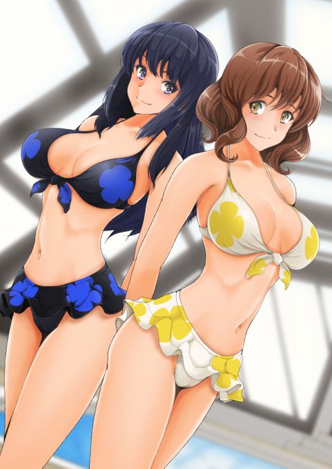 今日も過去絵!
黄前さん高坂さんビキニなのぜ。 