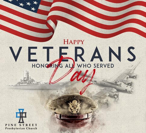 Today we honor and remember those who have served and continue to serve with courage and selflessness. Thank you to all veterans for your bravery, dedication, and sacrifice. Happy Veterans Day!