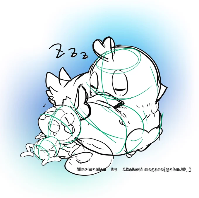 メッソンとコアルヒー #ポケモンイラスト #Pokemon 