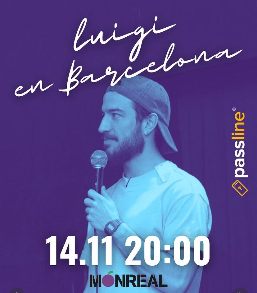 este jueves 14 de noviembre, dentro del ciclo de ETC by BardHouse, con residencia mensual en Món Real, tenemos el honor de recibir a Luigi, que nos sorprenderá con un monólogo destornillante, sin dejar a nadie indiferente, a las 20h #humor #hiphop #poesía #poetry #barcelona