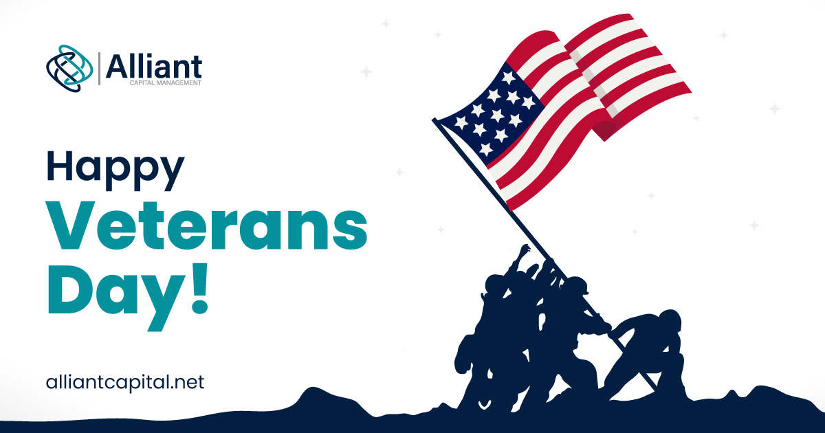 This Veterans Day, we recognize the incredible sacrifices made by those who served in our armed forces. Thank you for your dedication to safeguarding our freedom.

#VeteransDay #AlliantCapitalManagement