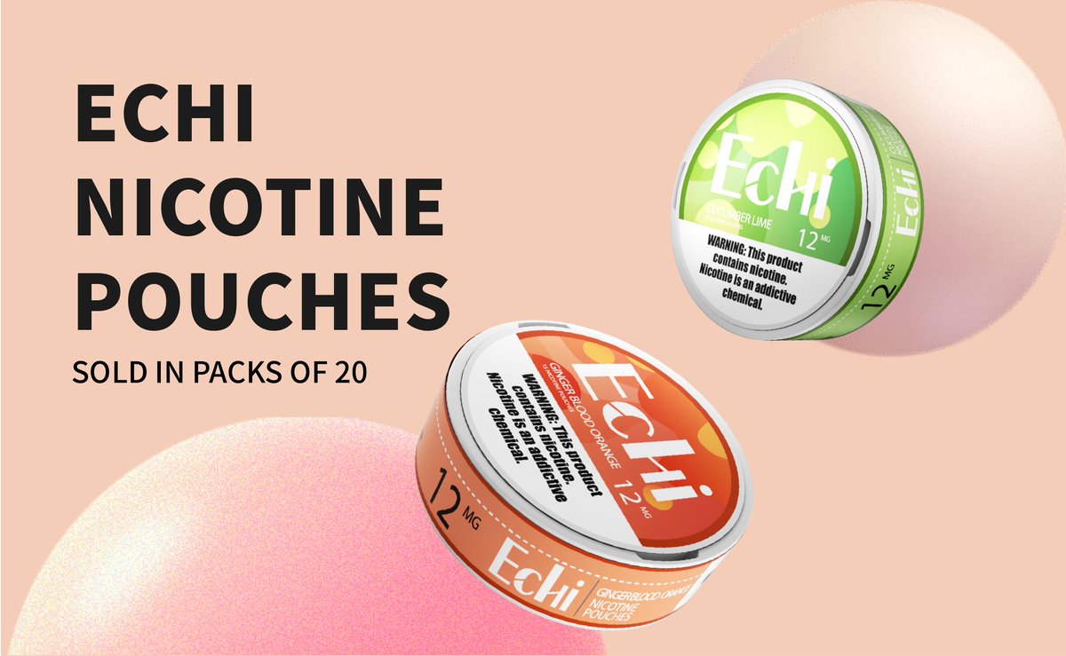 TabuChola's tweet image. &quot;Are You Ready for the Next Level of Nicotine?&quot; Experience Echi pouches and discover a new world of flavor! WhatsApp: 852-90568182 or snuffmint.com .
 #HealthyAlternatives #Vaping #SnusAddict