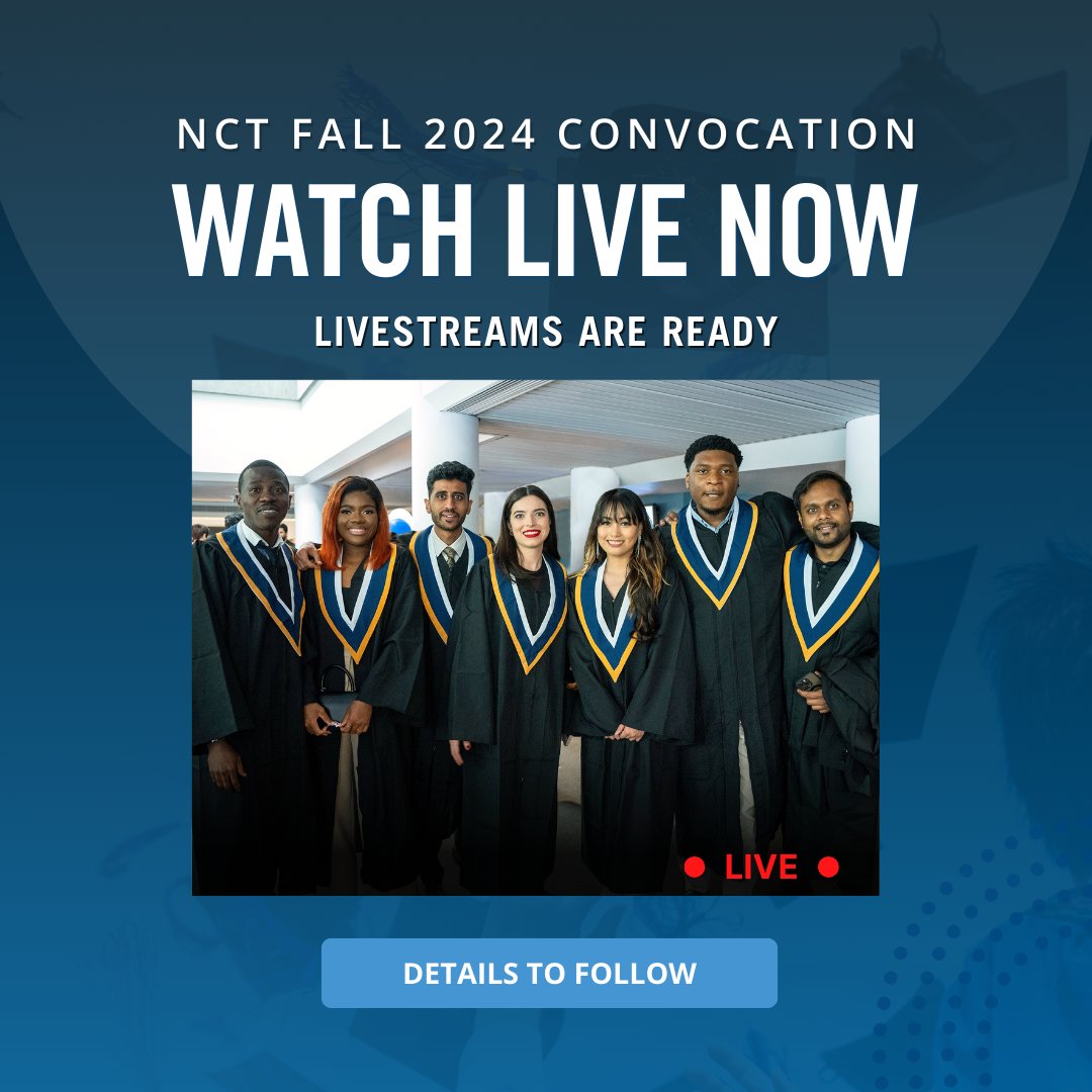 NiagaraToronto's tweet photo. We invite you to revisit and celebrate the achievements of our graduates by viewing the Fall 2024 Convocation ceremonies in their full splendor here: https://t.co/bt7kNaj8S7

Congratulations to the Class of Fall 2024!🎓

#NCT #NCGrad #Grad2024 #NCGRAD2024 https://t.co/qsinojwUbi