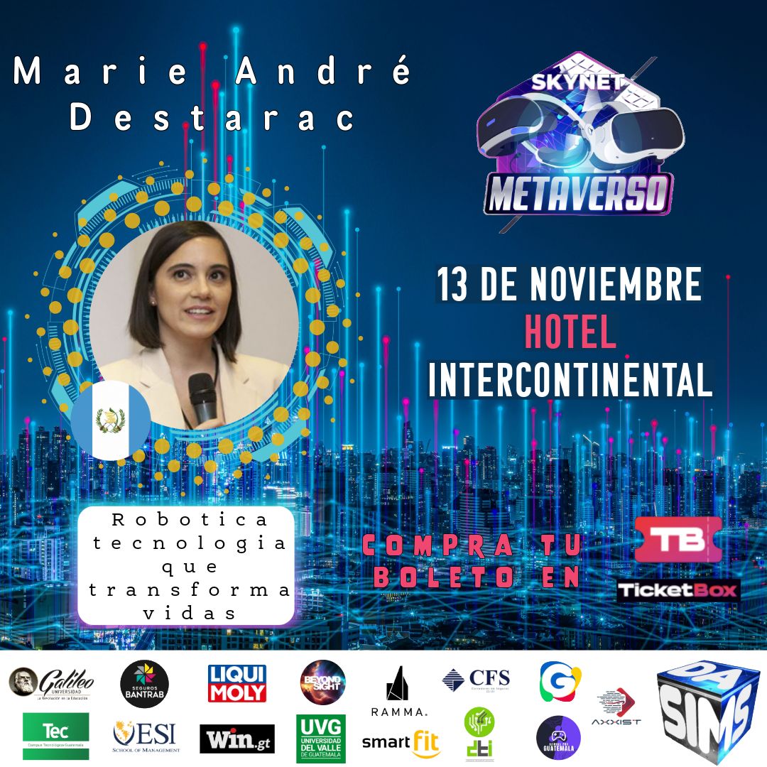 Cordialmente invitados a éste evento organizado por Dasims Guatemala, donde tendré la oportunidad de explicar cómo la #robótica está ayudando a transformar la vida de las personas. Mi charla será a las 8:15am de Guatemala el día 13 de noviembre de 2024.