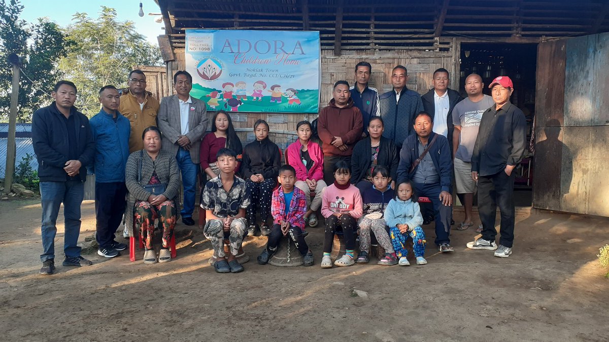 The NDPP Noklak Region along with Frontal Organizations Youth and Women in commemoration of NDPP Thanksgiving Day and to mark the 74th Birthday of the Hon'ble Chief Minister Shri. Neiphiu Rio on 11th November 2024 visited *Adora Children Home* (Charity Home) at Noklak Town.