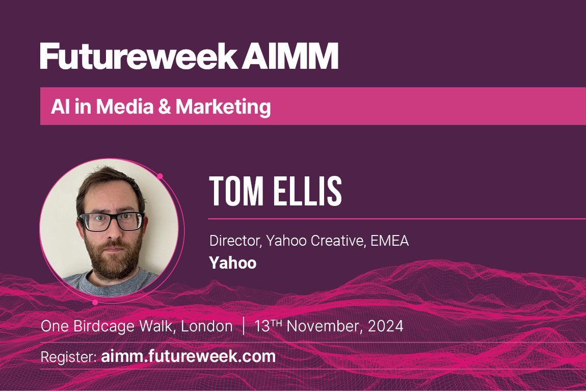 videoweek's tweet image. We are thrilled to announce Tom Ellis, @Yahoo will be speaking at FutureWeekAIMM

The 13th November, 2024 at One Birdcage Walk, London.

For more information and to register: aimm.futureweek.com

#FWAIMM24 #FutureWeekAIMM #Media #AI #Advertising