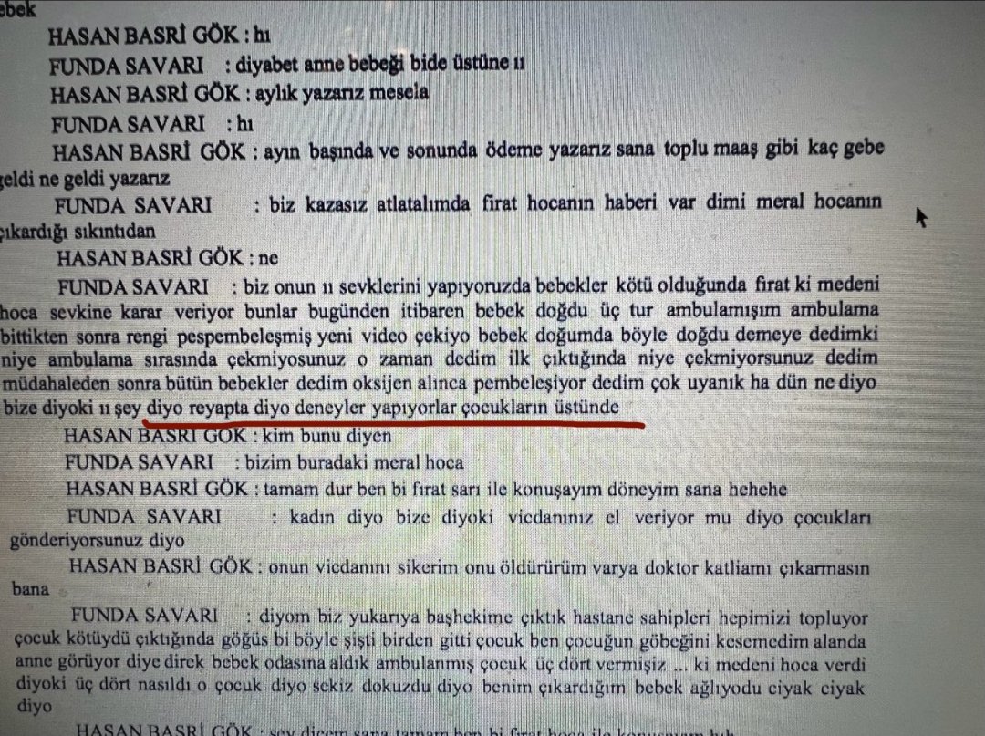 Yenidoğan çetesi iddianamesinde ki detay ;

"..deneyler yapıyorlar çocukların üstünde"