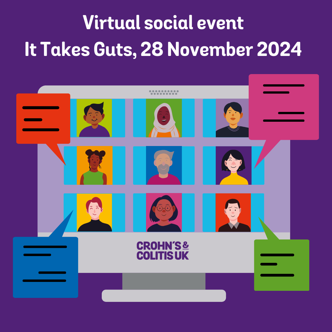 CrohnsColitisUK's tweet photo. Join us on **28th November** for our virtual social event! Giving you the chance to chat, share experiences and potentially learn from others affected by Crohn’s or Colitis.

Register: https://t.co/fGBXsPq8vC

#crohns #colitis #inflammatoryboweldisease #ibd https://t.co/n9cfBENWkl