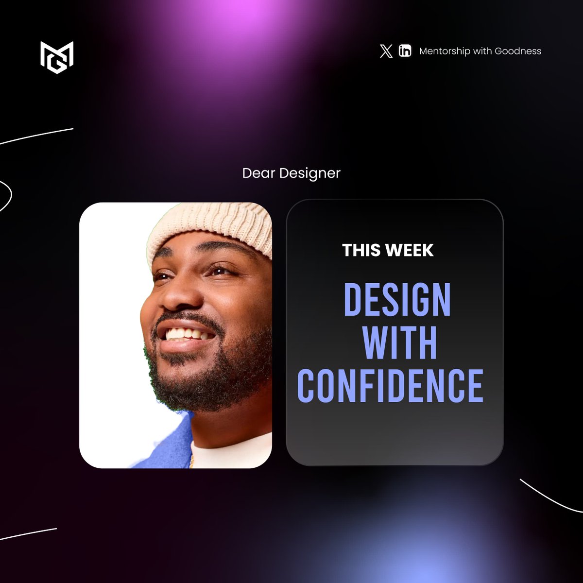 MentorshipWG's tweet image. Happy Monday, Designers! 🌟

Remember: every setback is a setup for a comeback! 

💪This week, focus on building confidence for client meetings. Prep your portfolio, practice your pitch, and show up strong! 💥

What’s your top prep tip? Share below! ⬇️

#MWG #DesignConfidence